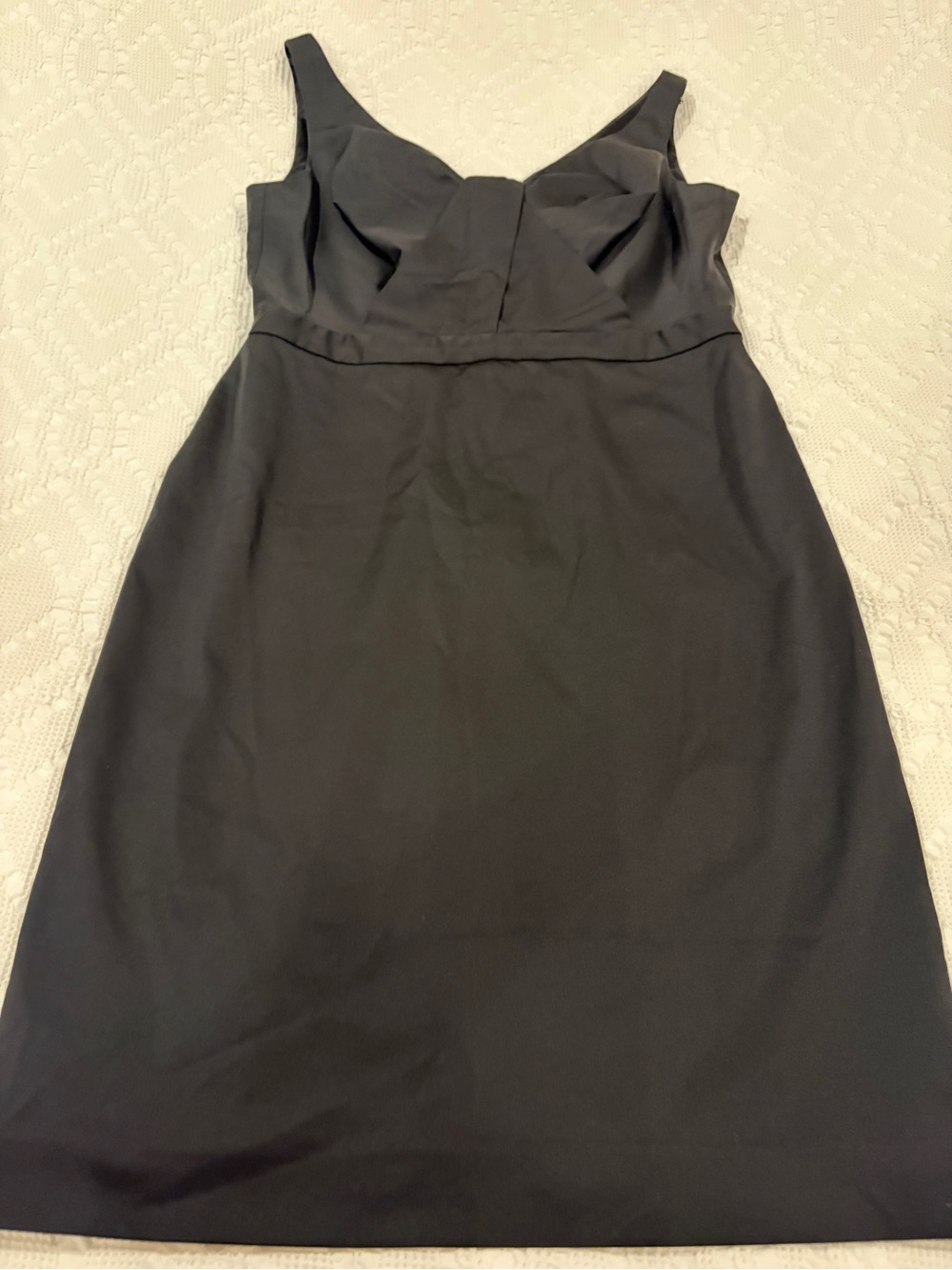 Ann Taylor Satin Sweetheart Pleated Black Sheath Holiday Dress